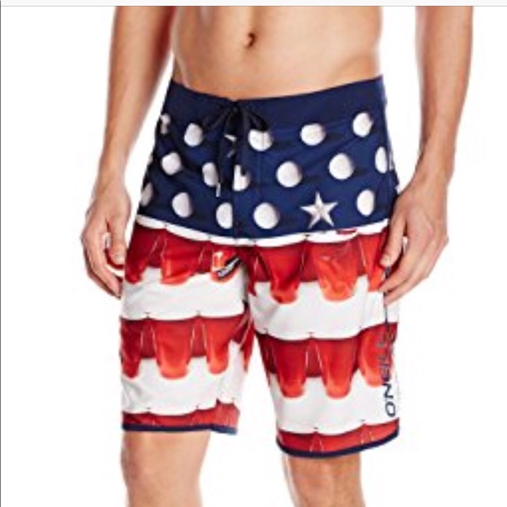 Beer Pong Solo Cup Usa Swim Trunks Board Shorts